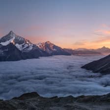 Golden sunset over mountain hills
